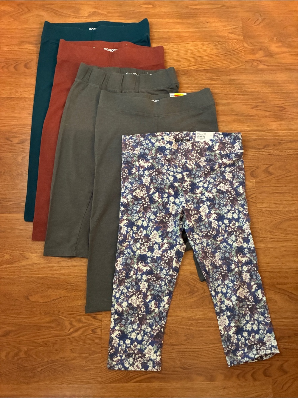 Women’s Floral & Solid Stretch Leggings Sonoma Brand